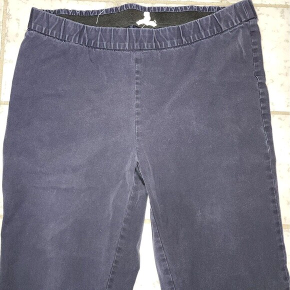 Eileen Fisher Womens Size M Stretch Pull On Blue Pant Crop Pants Preppy Beachy - Picture 2 of 9